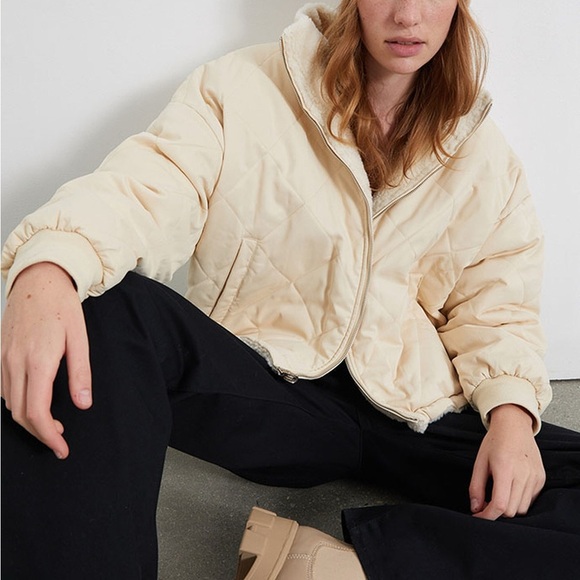 LA Hearts Pacsun Reversible Sherpa Jacket XS/small - Picture 1 of 10